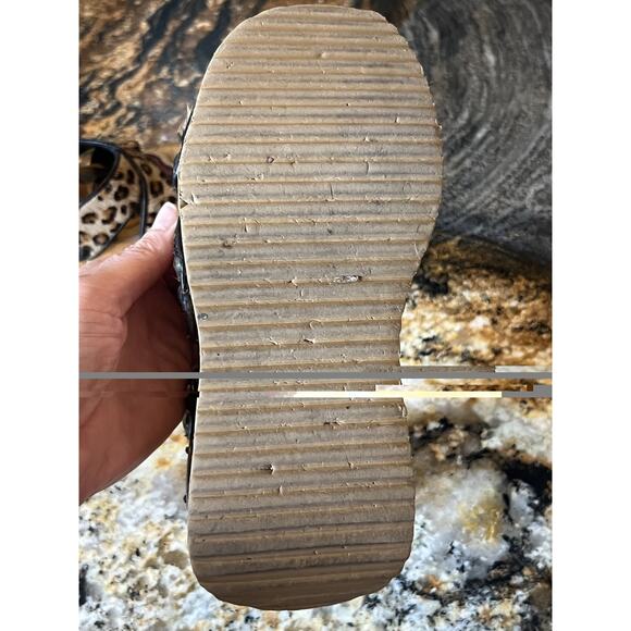 El Dantes wood platform sandals leopard Vintage 90s bratz 70s EU 37 UK 4 US 6 - Picture 7 of 9